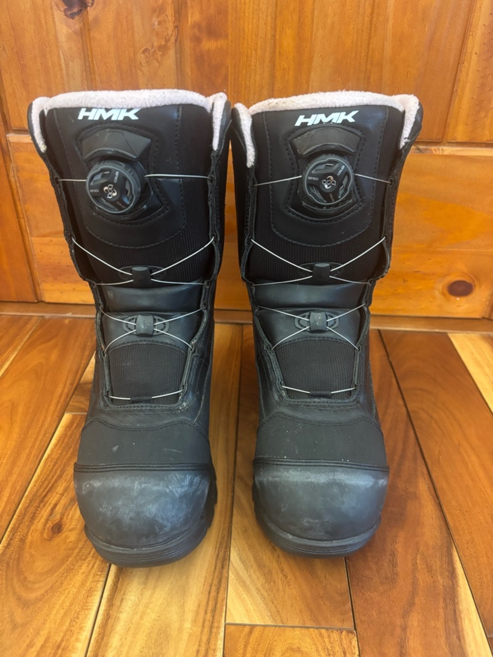 HMK Womens Black Sledding Boots with Dial Lacing Size 9